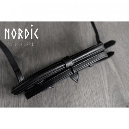 Dobbel/høy nesereim svart