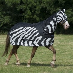 Bucas Buzz-Off Rain Zebra hals